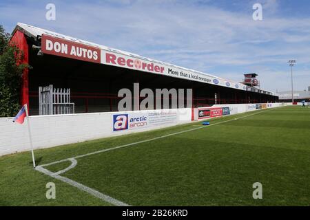 Allgemeine Ansicht der Boden vor der Dagenham u. Redbridge vs Maidenhead United, Vanarama nationalen Liga Fußball an der Chigwell Bau Stadion Stockfoto