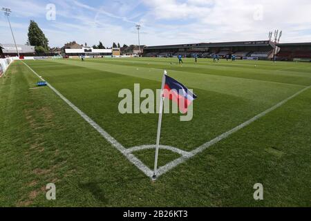 Allgemeine Ansicht der Boden vor der Dagenham u. Redbridge vs Maidenhead United, Vanarama nationalen Liga Fußball an der Chigwell Bau Stadion Stockfoto