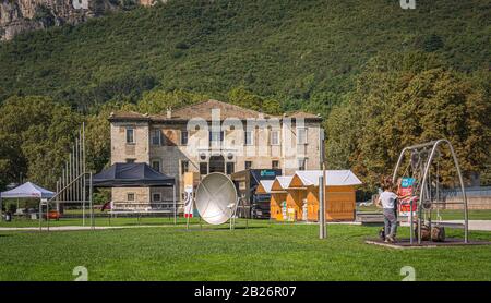 Der Albere-Palast ist eine Villenfestung aus der Renaissance in Trient, Trentino Alto Adige, Norditalien, Europa Stockfoto