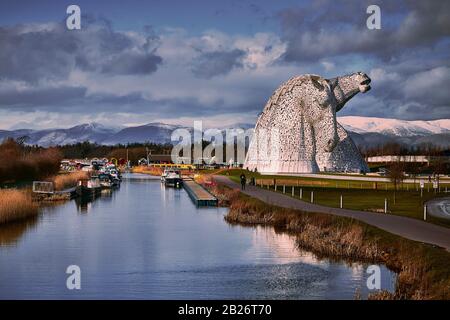 The Kelpies - Falkirk - Schottland. Stockfoto