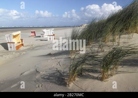 Insel Baltrum Nordsee, Deutschland an einem stürmischen Tag im Herbst. Stockfoto