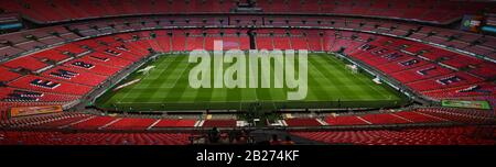 London, Großbritannien. März 2020. Blick auf das Wembley-Stadion während des Carabao-Cup-Finales zwischen Aston Villa und Manchester City im Wembley-Stadion, London, England am 01. März 2020 Kredit: Aktion Foto Sport/Alamy Live News Credit: Action Foto Sport/Alamy Live News Stockfoto