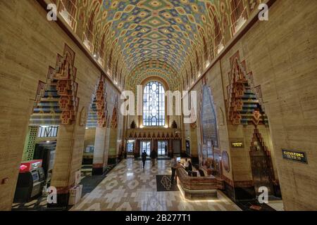 Guardiner Gebäude Art Deco Inneneinrichtung, Detroit, Michigan Stockfoto