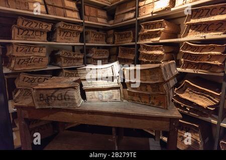 Napoli, Archivio storico dei banchi di Napoli, Museo il Cartastorie, Via dei Tribunali, stemma dei banchi Stockfoto