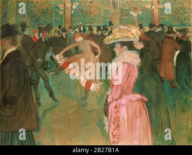 Im Moulin Rouge, The Dance (1890) Painting von Henri de Touloure-Lautrec - Sehr hohe Auflösung und Qualitätsbild Stockfoto