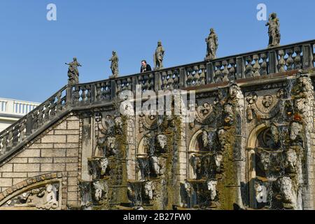 Große Kaskade, Großer Garten, Herrenhäuser Gärten, Hannover, Niedersachsen, Deutschland Stockfoto