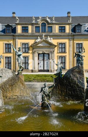 Neptunbrunnen, Galerie, Großer Garten, Herrenhäuser Gärten, Hannover, Niedersachsen, Deutschland Stockfoto