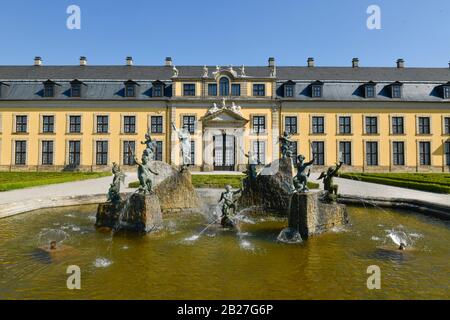 Neptunbrunnen, Galerie, Großer Garten, Herrenhäuser Gärten, Hannover, Niedersachsen, Deutschland Stockfoto