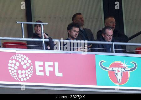 London, Großbritannien. März 2020. Prinz William, der Herzog von Cambridge beobachtet das letzte Spiel des Carabao Cup zwischen Aston Villa und Manchester City im Wembley-Stadion am 1. März 2020 in London, England. (Foto von Paul Chesterton/phcimages.com) Credit: PHC Images/Alamy Live News Stockfoto