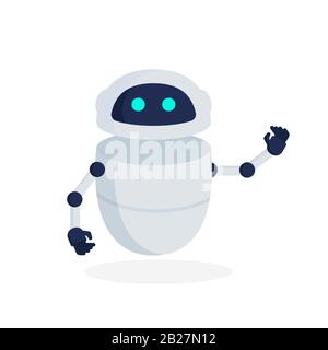 Robotersymbol. Chat-Roboter-Symbol. Hintergrund der flachen Vektorgrafiken. Stock Vektor