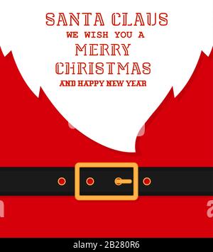 Hintergrund des Weihnachtsmanns Nachrichtenbanners. Vector santa Bart Stock Vektor