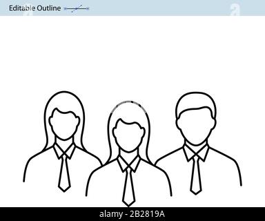 Profilbild, Avatar-Frauen-Symbol, Geschäftsleute, Silhouette Stock Vektor