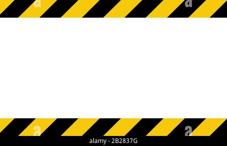 Schwarz-gelbe Linie gestreifter Hintergrund. Warnband Stock Vektor