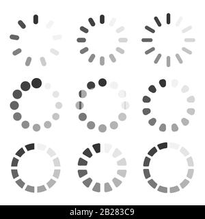 Symbolsammlung wird geladen. Vektor-Illustration-Vorlader Stock Vektor