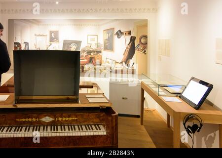 Wien, Wien: Museum Beethoven Haus Haus, Probusgasse 6, Bezirk Heiligenstadt, Raum im 19. Döbling, Wien, Österreich Stockfoto