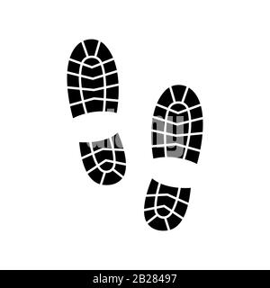 Anderes Symbol für menschliche Fußabdrücke. Vektorgrafiken Stock Vektor