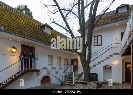 Wien, Wien: Museum Beethoven Haus Haus, Probusgasse 6, Bezirk Heiligenstadt, Hof im 19. Döbling, Wien, Österreich Stockfoto