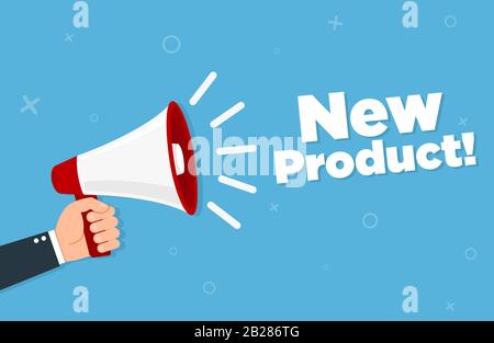 Hand-Haltemegaphon - Neues Produkt Stock Vektor