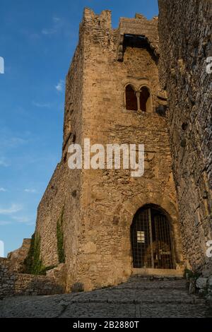 Blick auf das Venusschloss in Erice Stockfoto