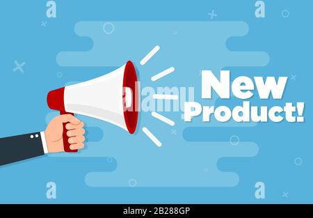 Hand-Haltemegaphon - Neues Produkt Stock Vektor