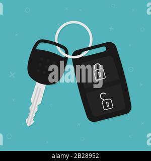 Vector CAR Key Flat Symbol Stock Vektor