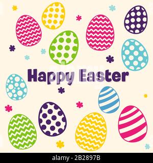 Hintergrund der Ostereier. Vektorgrafiken. Stock Vektor