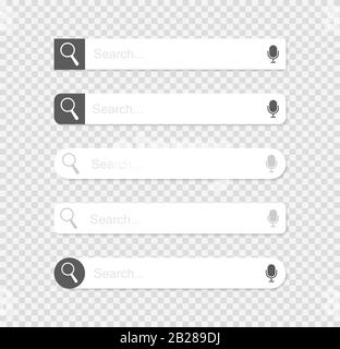 Vektorgrafiken für Websuchbalken Stock Vektor