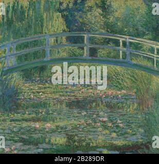 Das Water-Lily Pond (1899) Gemälde von Claude Monet - Sehr hohe Auflösung und hochwertige Bilder Stockfoto