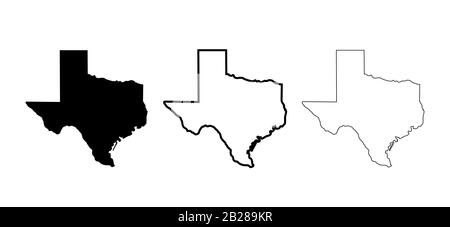 Vektorsymbol für Texas Map. Symbol für Website Stock Vektor