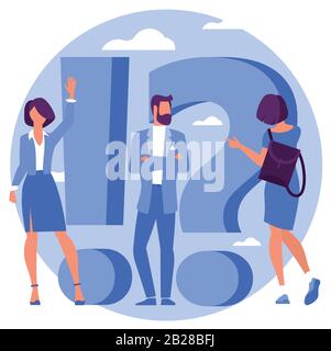 Ausrufezeichen und Fragezeichen Stock Vektor