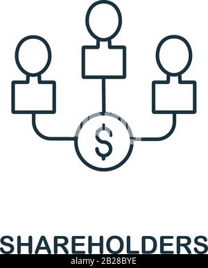 Aktionärssymbol. Einfaches Linienelement Aktionärssymbol für Vorlagen, Webdesign und Infografiken Stock Vektor