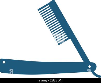 Symbol für Rasiermesser. Flaches kreatives Element aus der kollektion "barber Shop Icons". Farbiges Rasierkamm-Symbol für Vorlagen, Webdesign und Software Stock Vektor