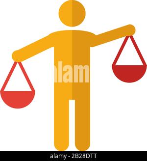 Symbol "Anwalt". Flaches kreatives Element aus der Sammlung von Business-Management-Symbolen. Farbiges Symbol für Anwalt für Vorlagen, Webdesign und Software Stock Vektor