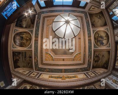 Criterion Theatre Ceiling, Piccadilly Circus, London, Großbritannien Stockfoto