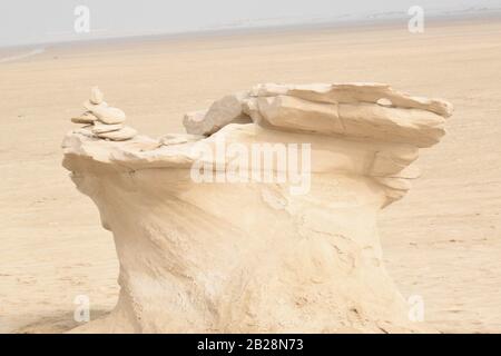 Fossile Dünen in Abu Dhabi. Stockfoto