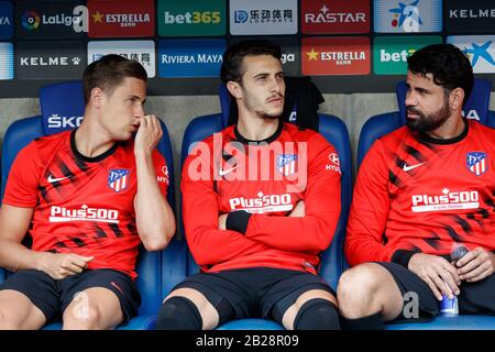 Cornella Del Llobregat, Spanien. März 2020. Barcelona, SPANIEN - 1. MÄRZ: Mario Hermoso von Atletico de Madrid während des Liga-Spiels zwischen RCD Espanyol und Atletico de Madrid im RCD-Stadion am 01. März 2020 in Barcelona, Spanien. Kredit: Dax Images / Alamy Live News Stockfoto