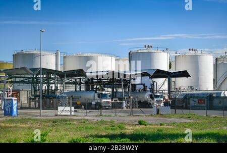 TanQuid Tanklager, Freiheit, Ruhleben, Spandau, Berlin, Deutschland Stockfoto