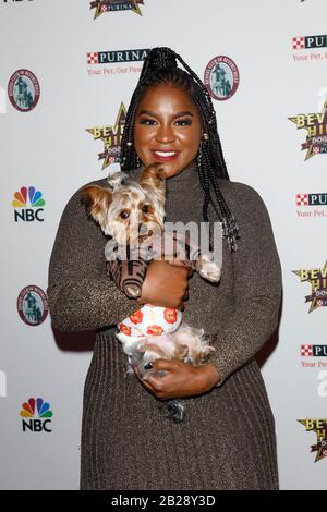 Pomona, Kalifornien. Februar 2020. Ester Dean, der an der von Purina, Los Angeles County Fairplex, Pomona, CA 29. Februar 2020 präsentierten Beverly Hills Dog Show teilnahm. Kredit: Priscilla Grant/Everett Collection/Alamy Live News Stockfoto