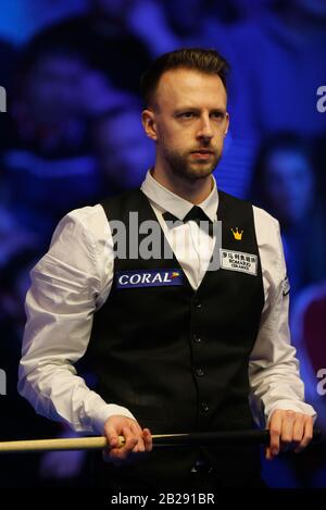 Waterfront, Southport, Merseyside, Großbritannien. März 2020. World Snooker Championship, Coral Players Championship; Judd Trump (eng) während seines Finales gegen Yan Bingtao (CHN) Credit: Action Plus Sports/Alamy Live News Stockfoto