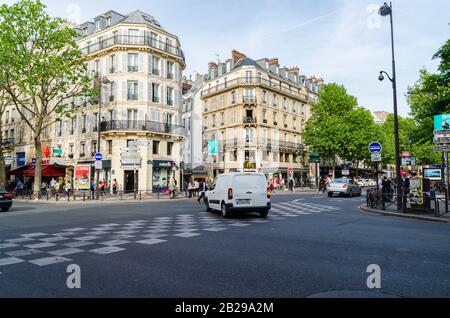 Schöne Straßen irgendwo in Paris Frankreich Stockfoto