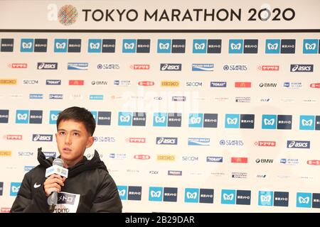 Tokio, Japan. März 2019. Suguru Osako (JPN) Marathon: Tokio Marathon 2019 Zielankunft am Bahnhof Tokio in Japan. Credit: AFLO SPORT/Alamy Live News Stockfoto