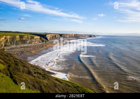 Wunderschöner Blick Auf Die Dunraven Bay united Kingdom Stockfoto