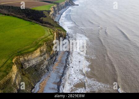 Wunderschöner Blick Auf Die Dunraven Bay united Kingdom Stockfoto