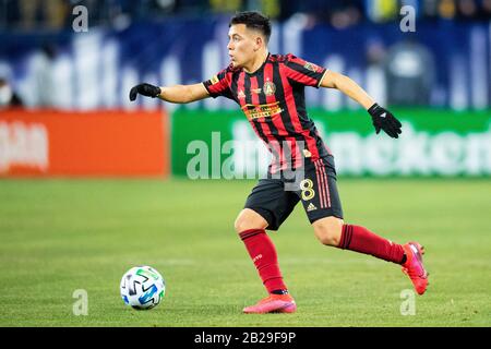 Atlanta United Mittelfeldspieler Ezequiel Barco (8) während des MLS-Fußballspiels zwischen Atlanta United und Nashville SC im Nissan Stadium am Samstag, 29. Februar 2020 in Nashville, TN. Jacob Kupferman/CSM Stockfoto