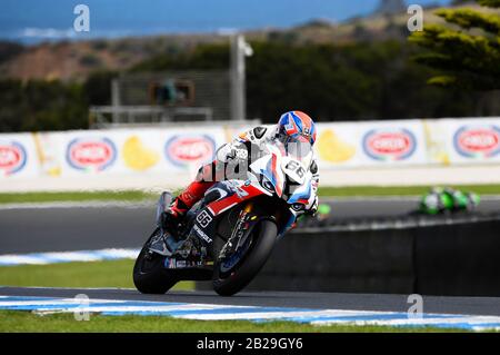 Tom Sykes (GBR), BMW S1000 RR, WorldSBK 2020. Samstag Übung 3. Phillip Island Circuit, Victoria, Australien. Februar 2020 Stockfoto