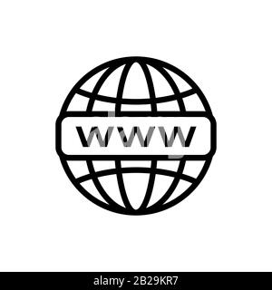 Symbol für Internet-HTTP-Adresse. Netz www-Symbol Stock Vektor