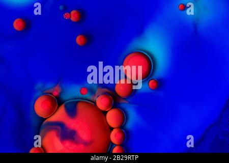 Abstrakter Textur-Farbhintergrund. Abstraktes Blau. Bunte Farbverläufe. Abstrakte Farbblasen. Stockfoto