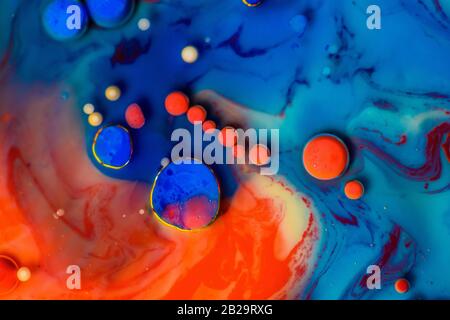 Abstrakter Textur-Farbhintergrund. Abstraktes Blau. Bunte Farbverläufe. Abstrakte Farbblasen. Stockfoto