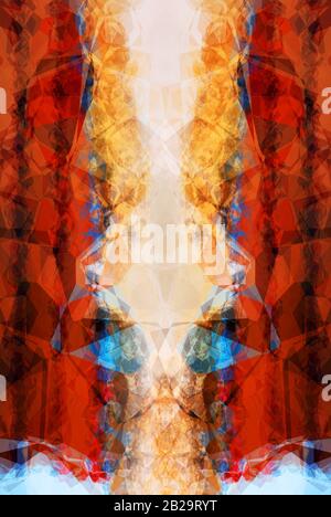 Abstrakter bunter roter und gelber Hintergrund Stockfoto