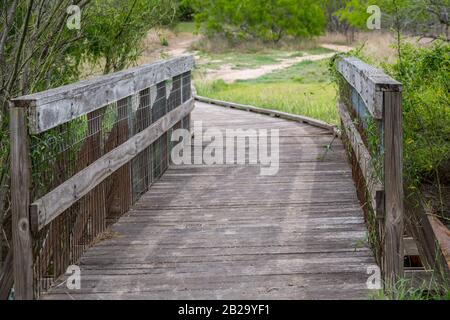 Ein gut gepflegtes Freizeitgelände im Estero Llano Grande State Park, Texas Stockfoto